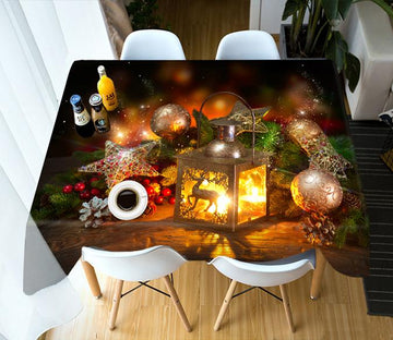 3D Golden Deer Light 92 Tablecloths Tablecloths AJ Creativity Home 