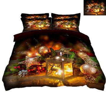 3D Christmas Silver Ball 82 Bed Pillowcases Quilt Quiet Covers AJ Creativity Home 