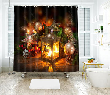 3D Christmas Silver Ball 32 Shower Curtain 3D Shower Curtain AJ Creativity Home 
