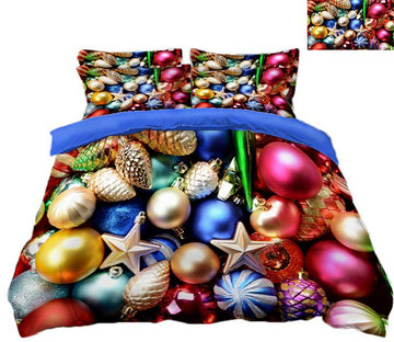 3D Christmas Colored Beads 85 Bed Pillowcases Quilt Quiet Covers AJ Creativity Home 