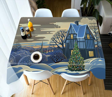 3D Christmas Tree House 96 Tablecloths Tablecloths AJ Creativity Home 