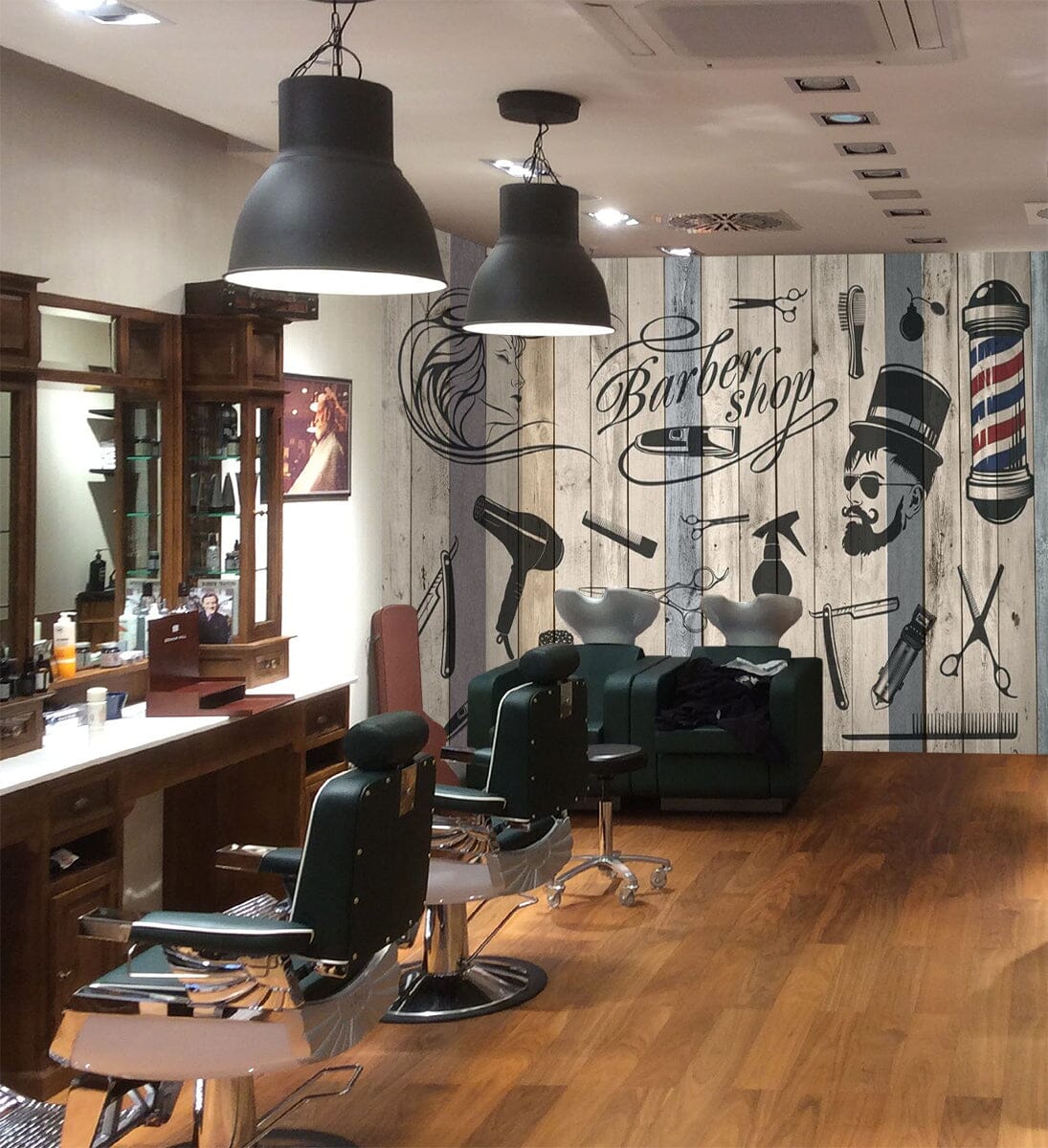3D Hair Cutting Tools 1406 Barber Shop Wall Murals Wallpaper AJ Wallpaper 2 
