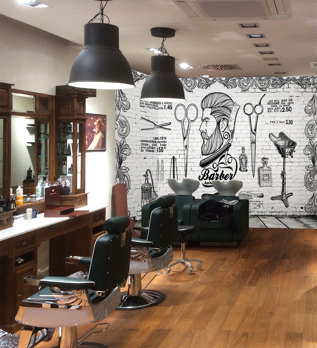 3D Scissors Comb 1478 Barber Shop Wall Murals Wallpaper AJ Wallpaper 2 