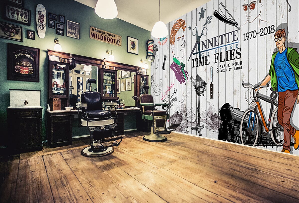 3D Hair Cutting Supplies 1457 Barber Shop Wall Murals Wallpaper AJ Wallpaper 2 