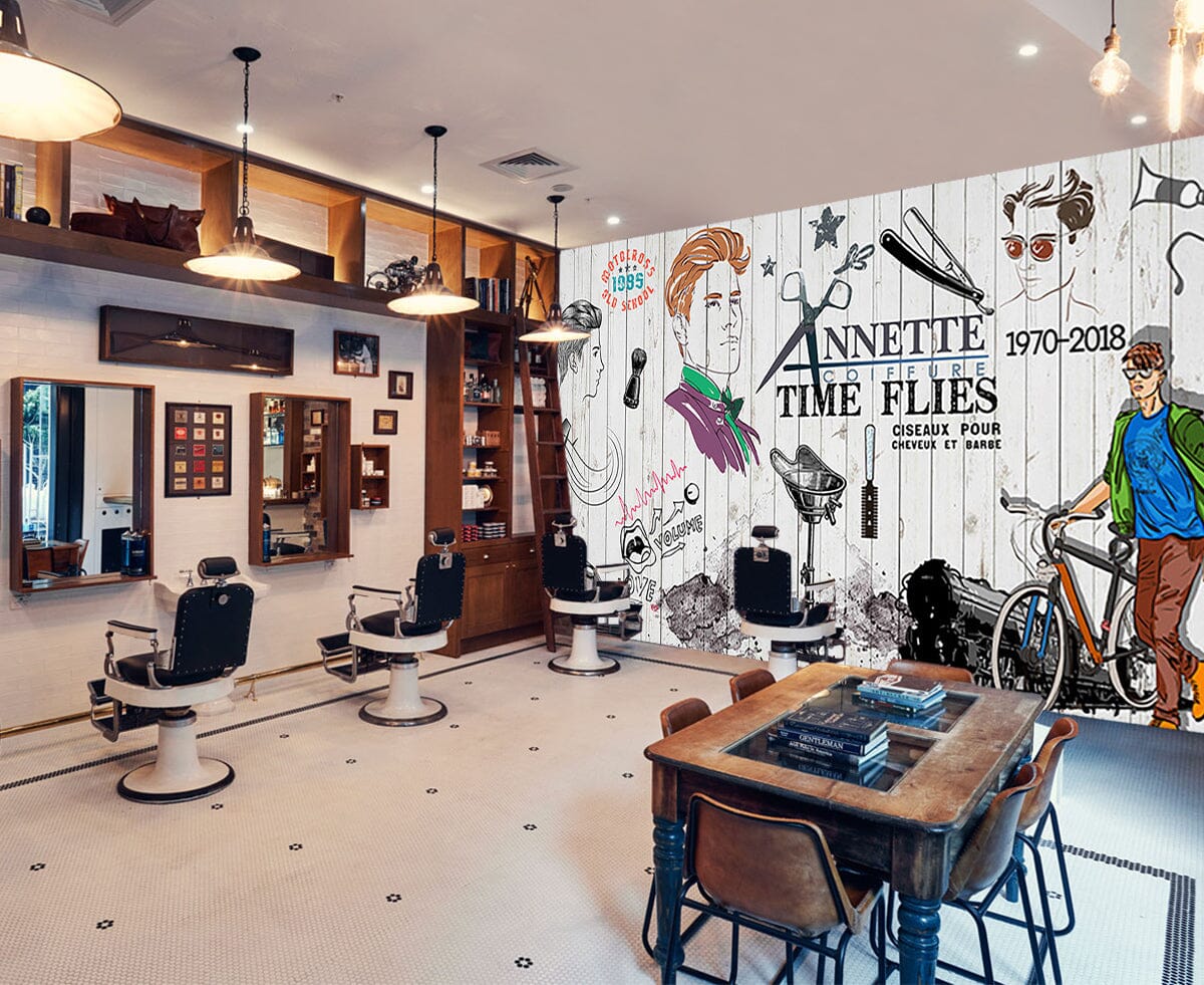 3D Hair Cutting Supplies 1457 Barber Shop Wall Murals Wallpaper AJ Wallpaper 2 