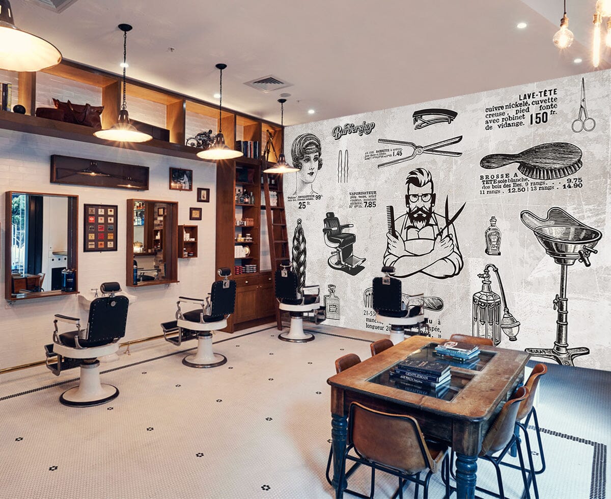 3D Gold Medal Barber 1462 Barber Shop Wall Murals Wallpaper AJ Wallpaper 2 
