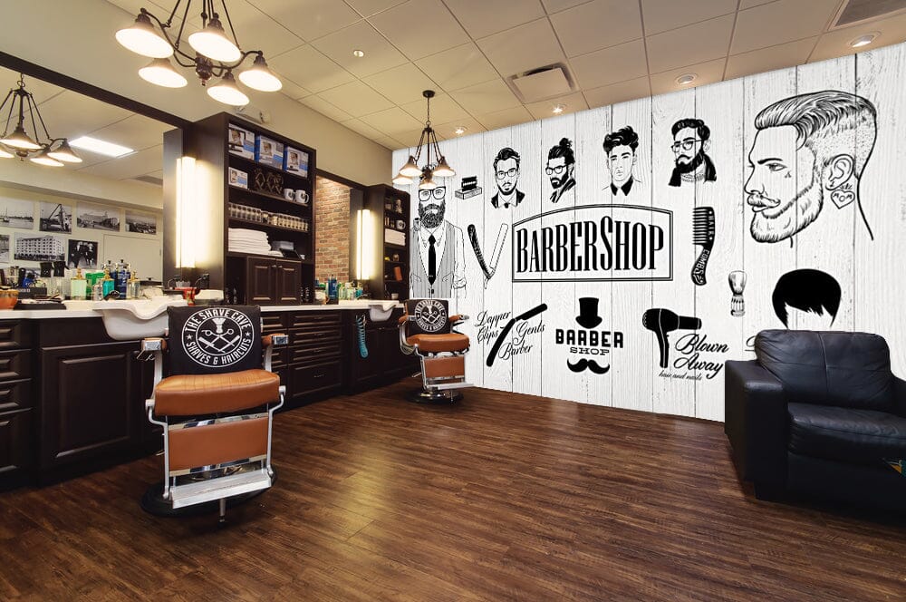 3D Men Look 1422 Barber Shop Wall Murals Wallpaper AJ Wallpaper 2 