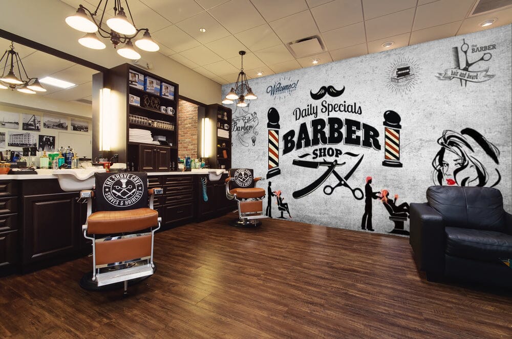 3D Fashion Style 1428 Barber Shop Wall Murals Wallpaper AJ Wallpaper 2 