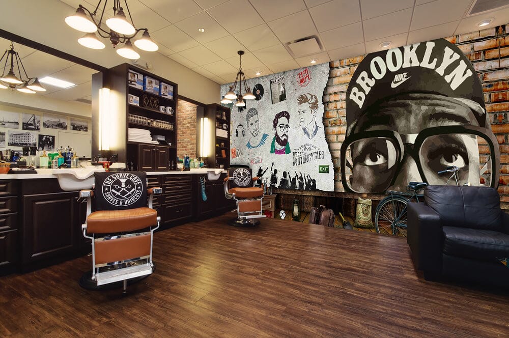 3D Gold Medal Barber 1464 Barber Shop Wall Murals Wallpaper AJ Wallpaper 2 