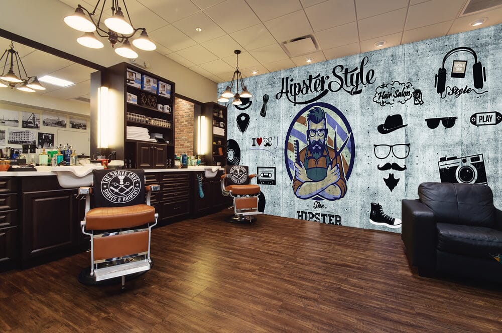 3D Focus On Hair Cutting 1468 Barber Shop Wall Murals Wallpaper AJ Wallpaper 2 