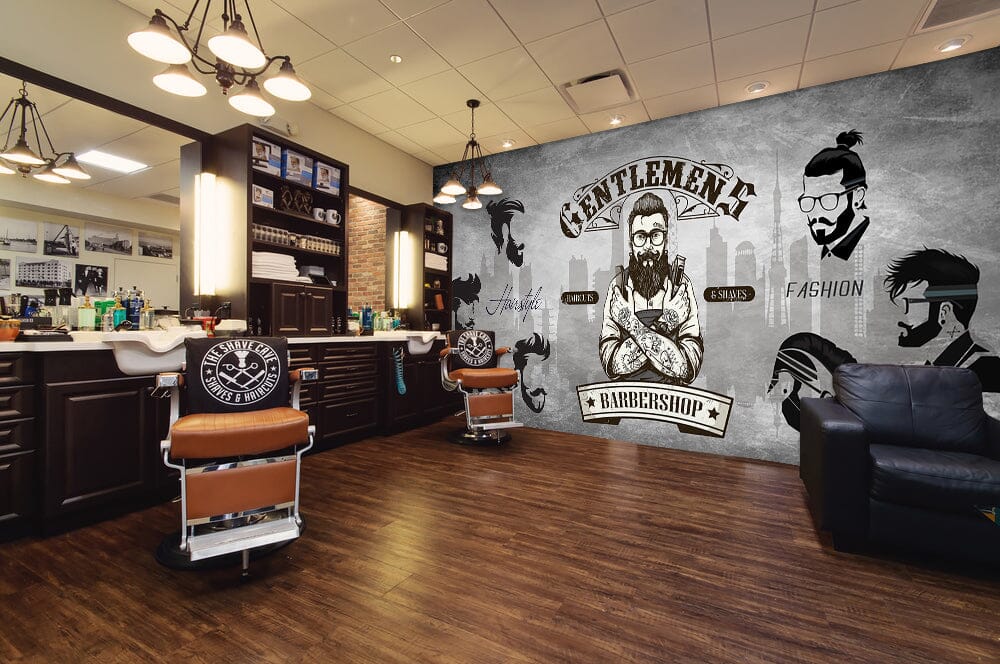 3D Focus On Hair Cutting 1467 Barber Shop Wall Murals Wallpaper AJ Wallpaper 2 