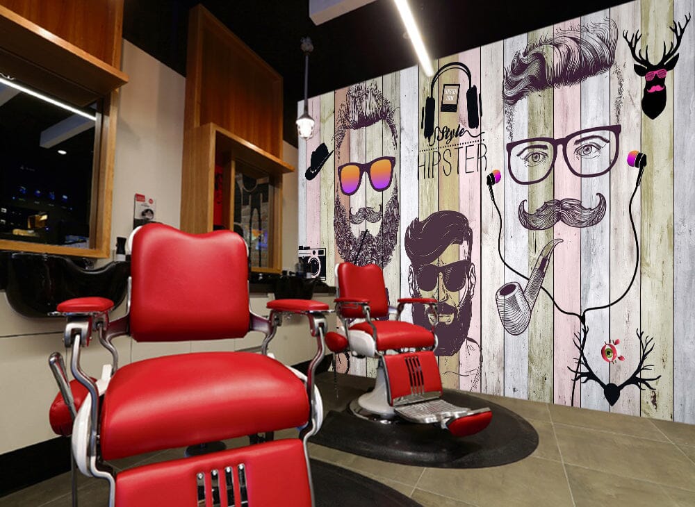 3D Cute Hairdresser 1433 Barber Shop Wall Murals Wallpaper AJ Wallpaper 2 