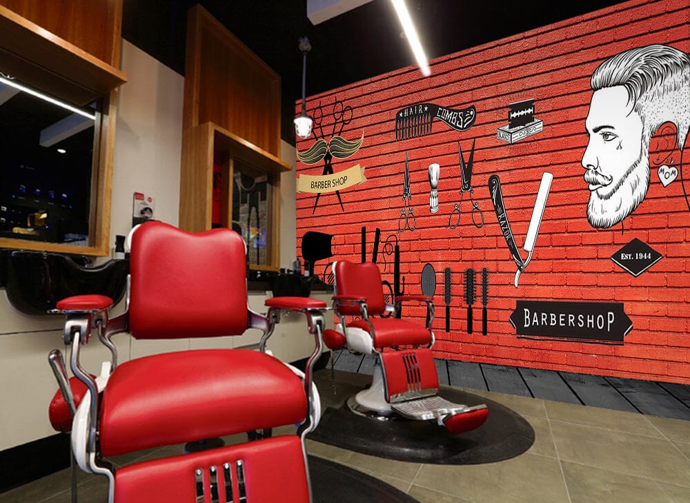3D Short Hair Style 1471 Barber Shop Wall Murals Wallpaper AJ Wallpaper 2 