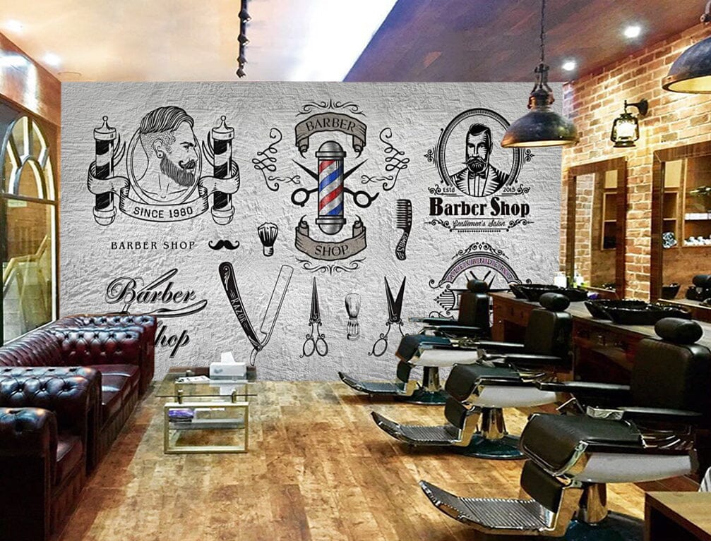 3D Cute Scissors 1417 Barber Shop Wall Murals Wallpaper AJ Wallpaper 2 