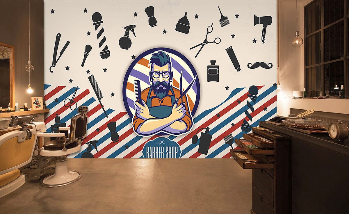 3D Barber 1448 Barber Shop Wall Murals Wallpaper AJ Wallpaper 2 