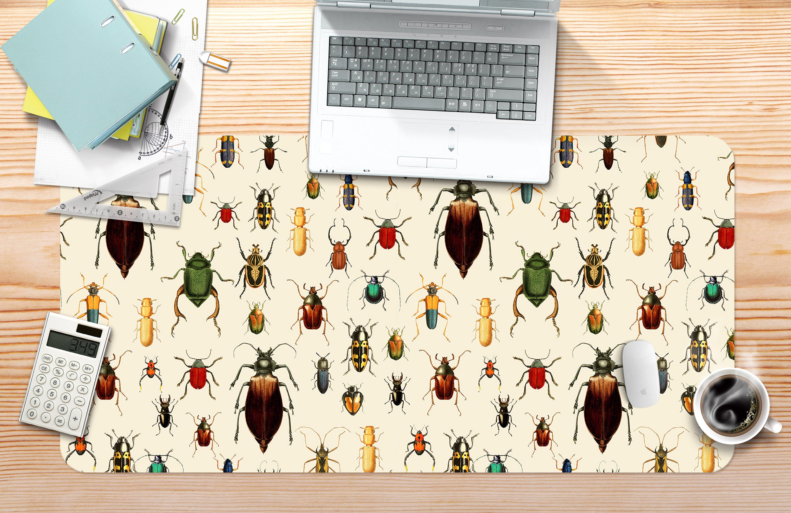 3D Colorful Insects 120185 Uta Naumann Desk Mat