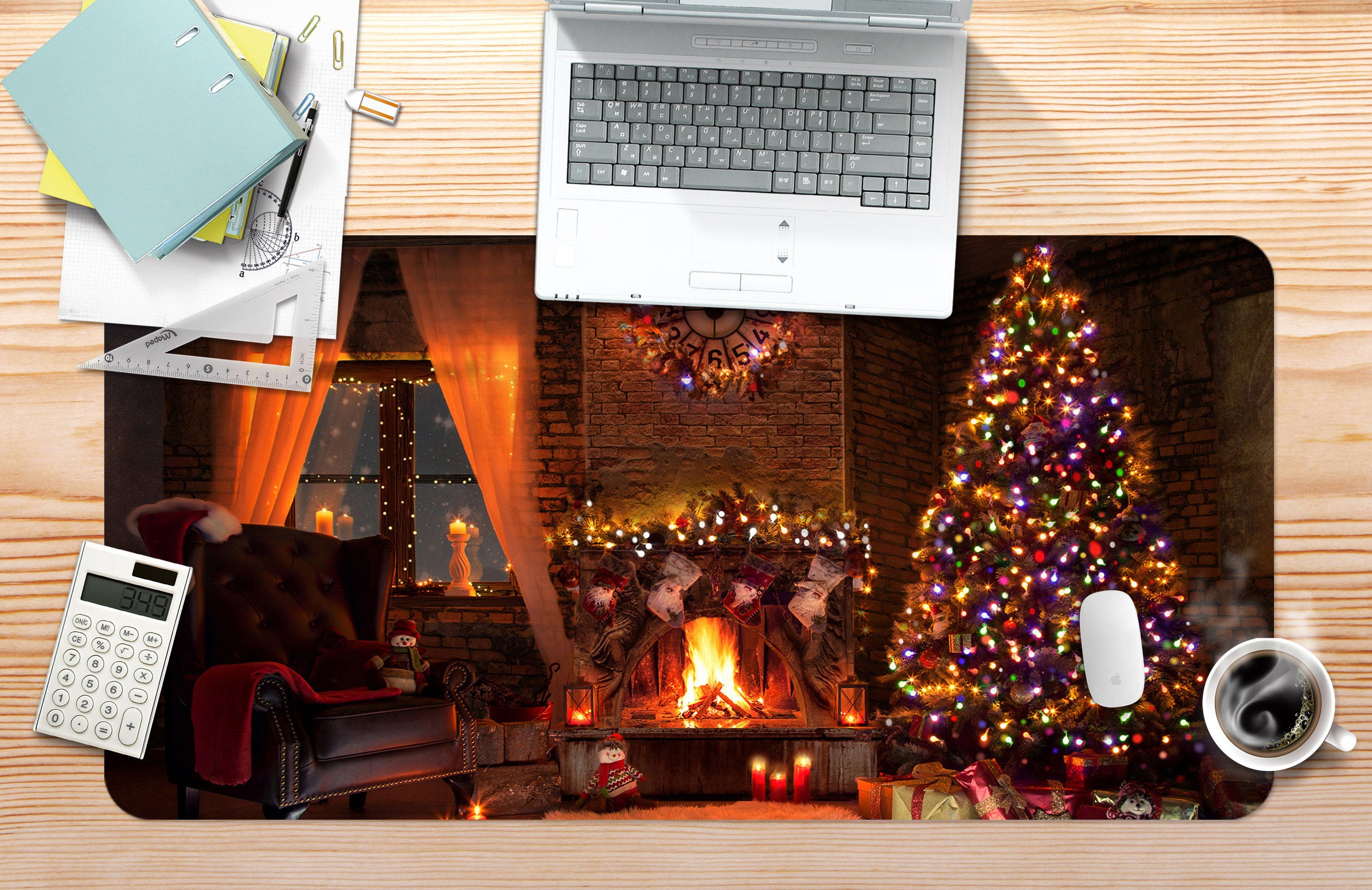 3D Tree String Lights 51255 Christmas Desk Mat Xmas