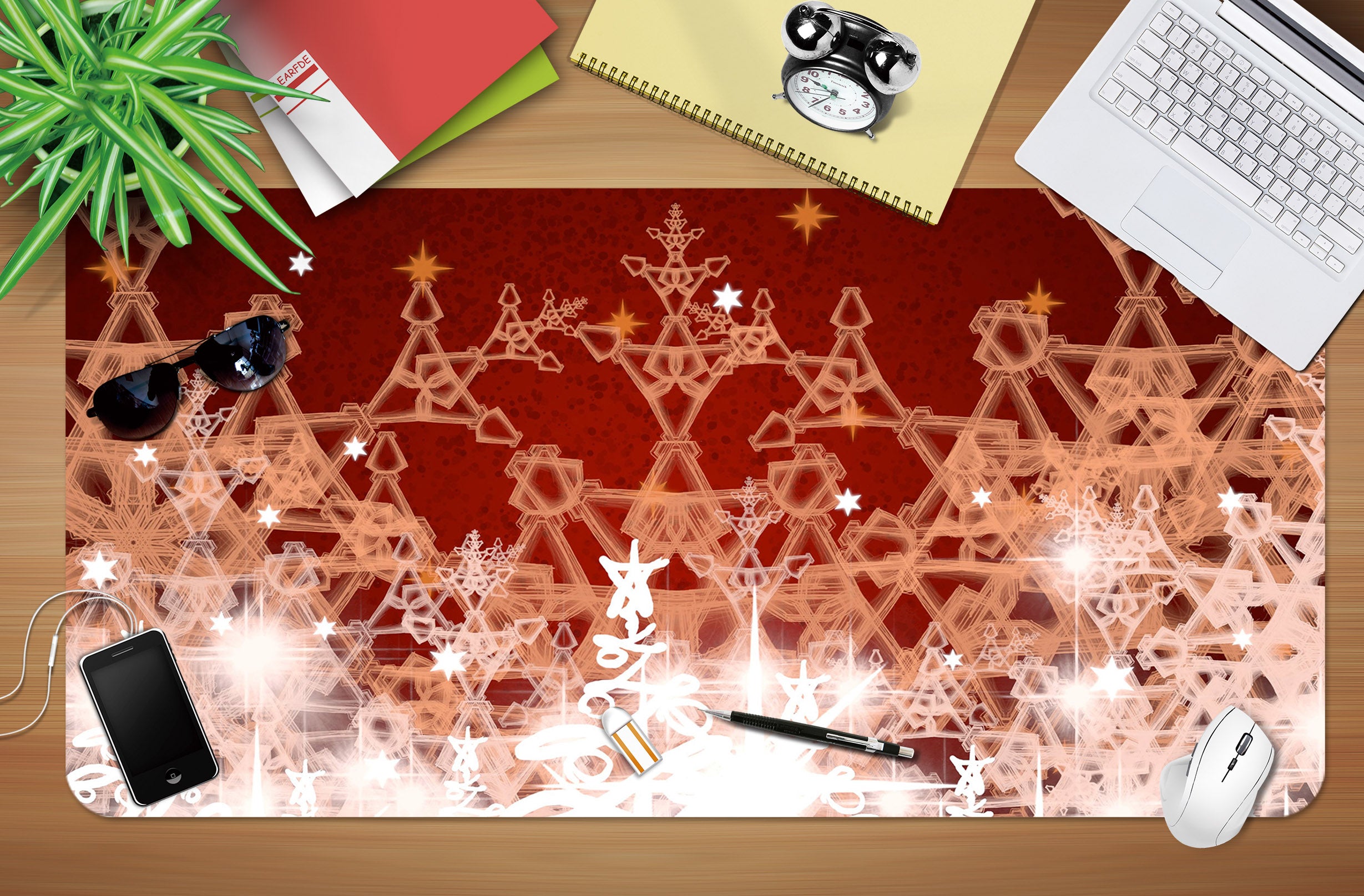 3D Snowflake 51233 Christmas Desk Mat Xmas