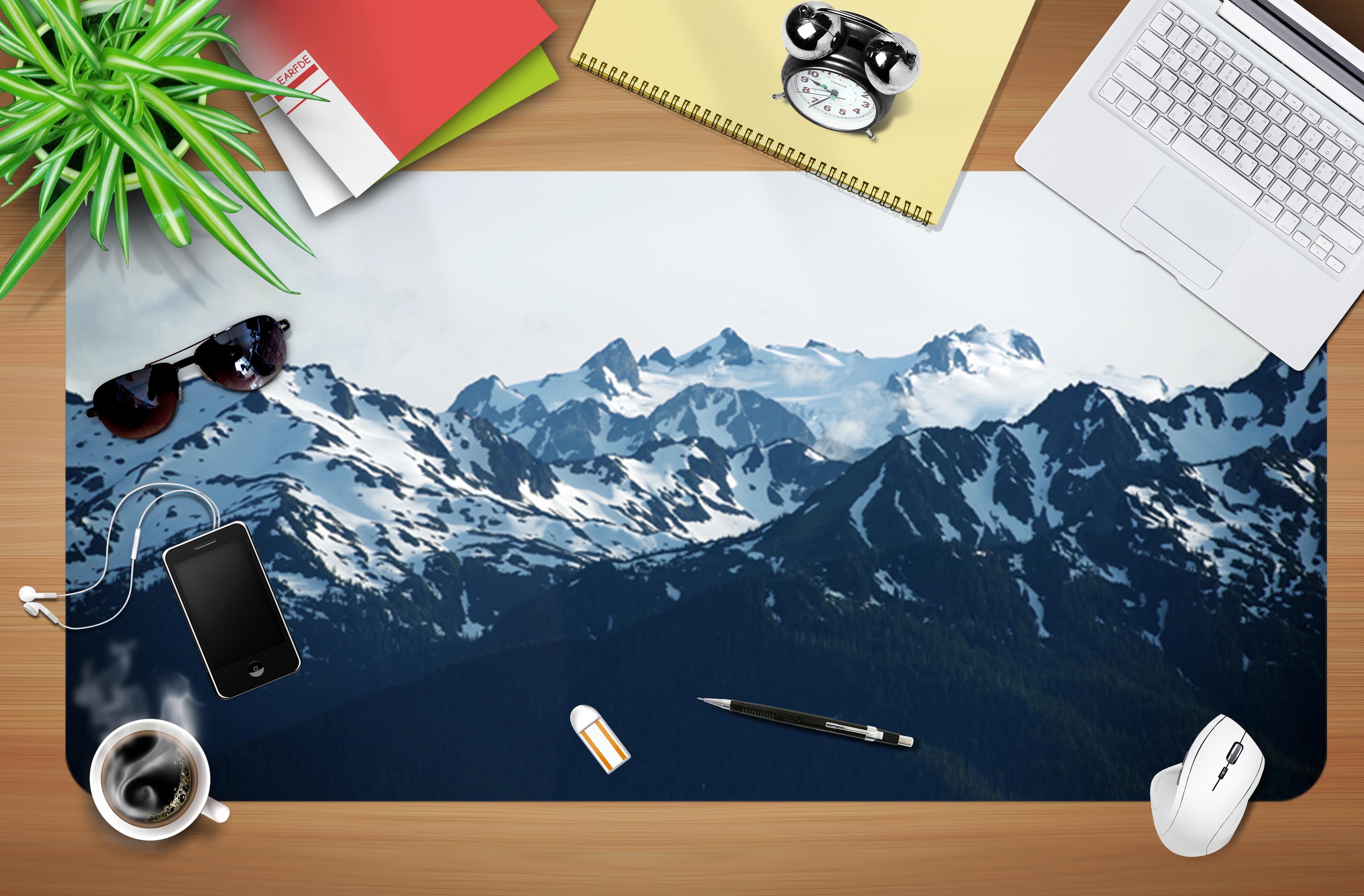 3D Snow Mountain 17010 Desk Mat