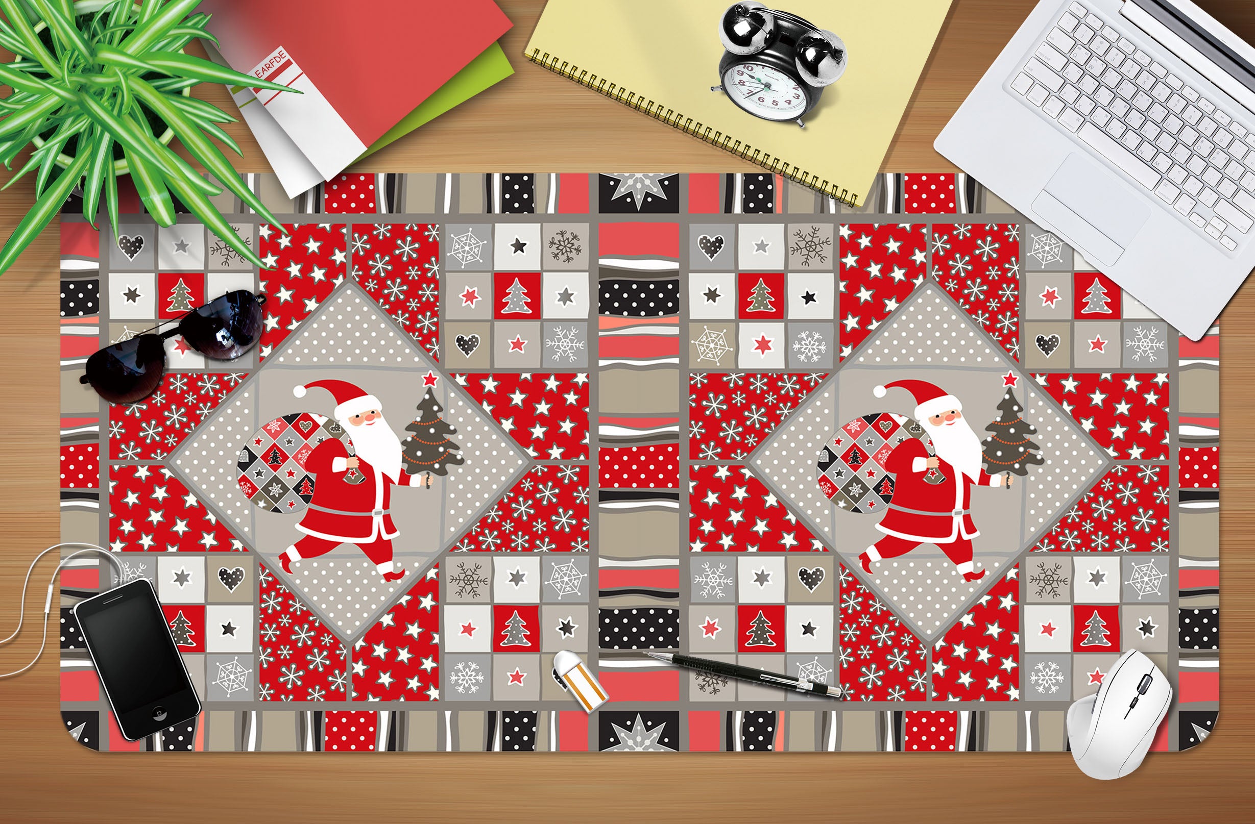 3D Santa Claus Pattern 51248 Christmas Desk Mat Xmas