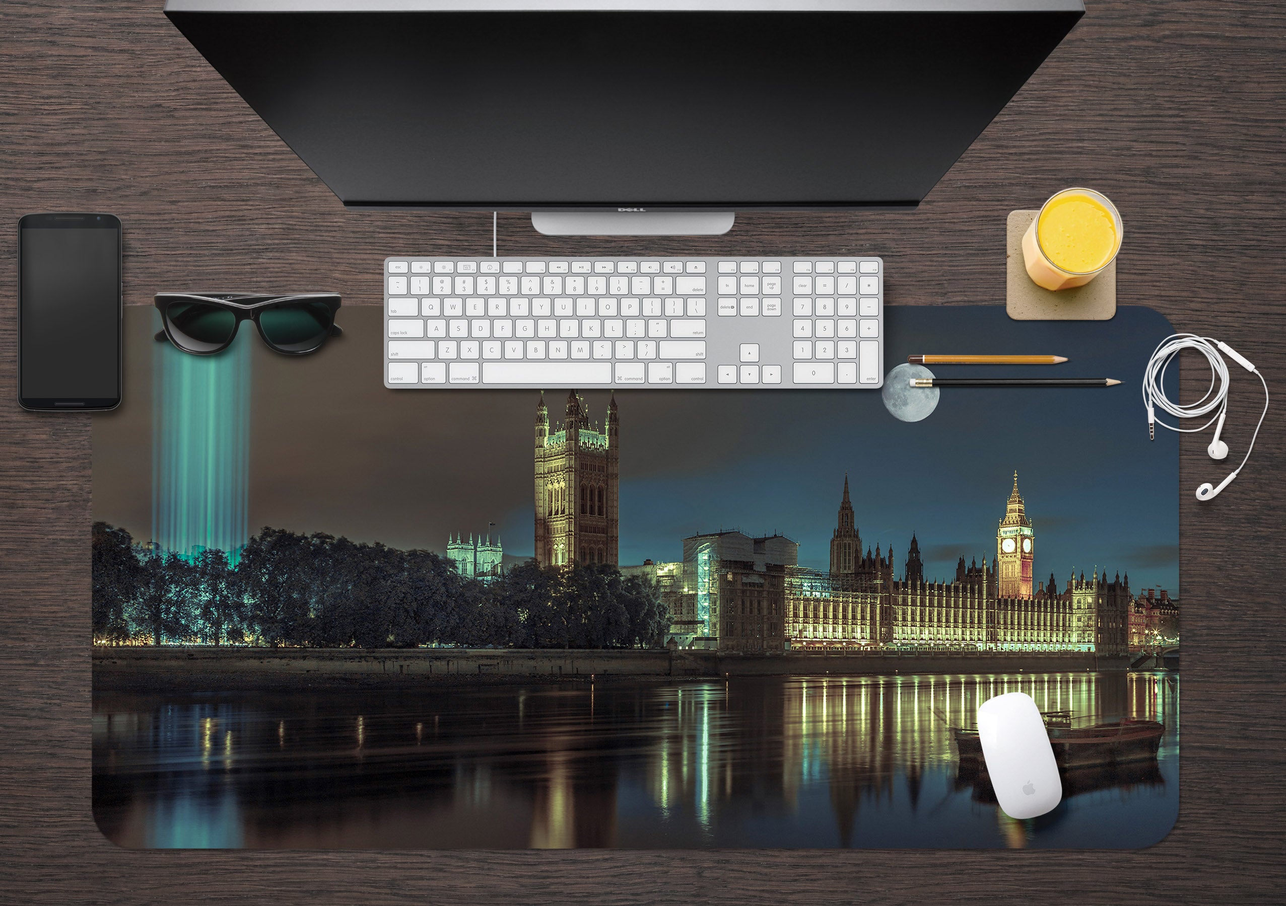3D Night London 7731 Assaf Frank Desk Mat