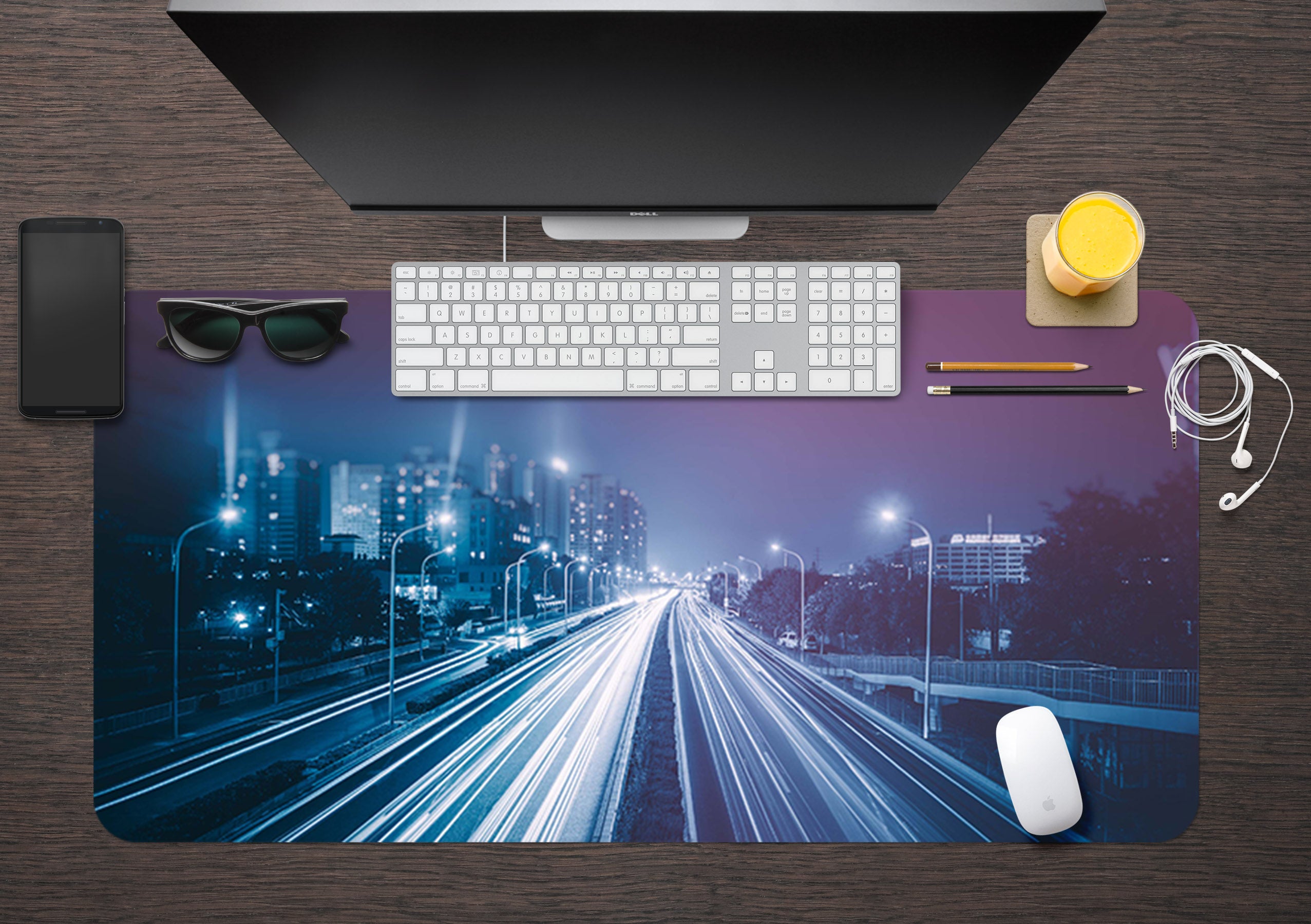 3D City Street 17009 Desk Mat