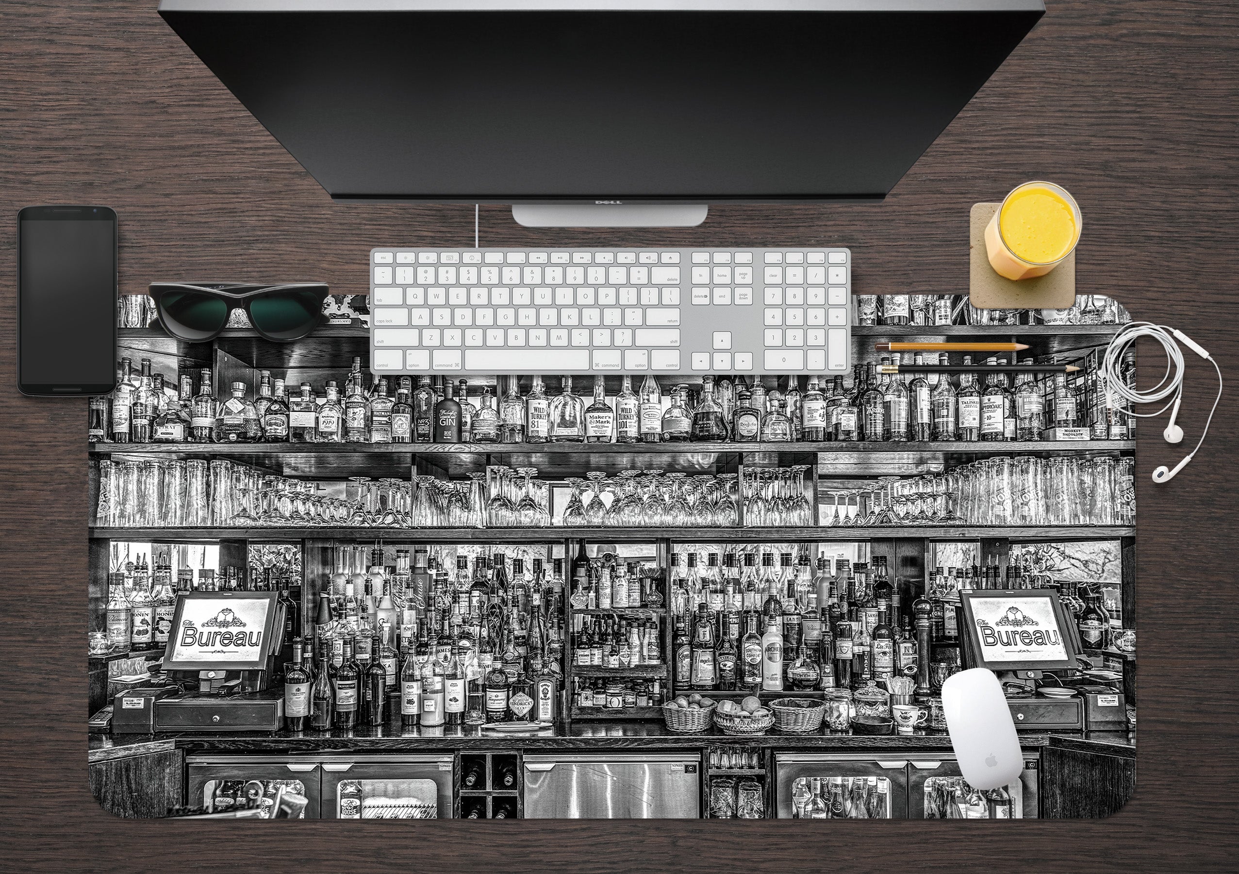 3D Red Wine Shelf 7738 Assaf Frank Desk Mat