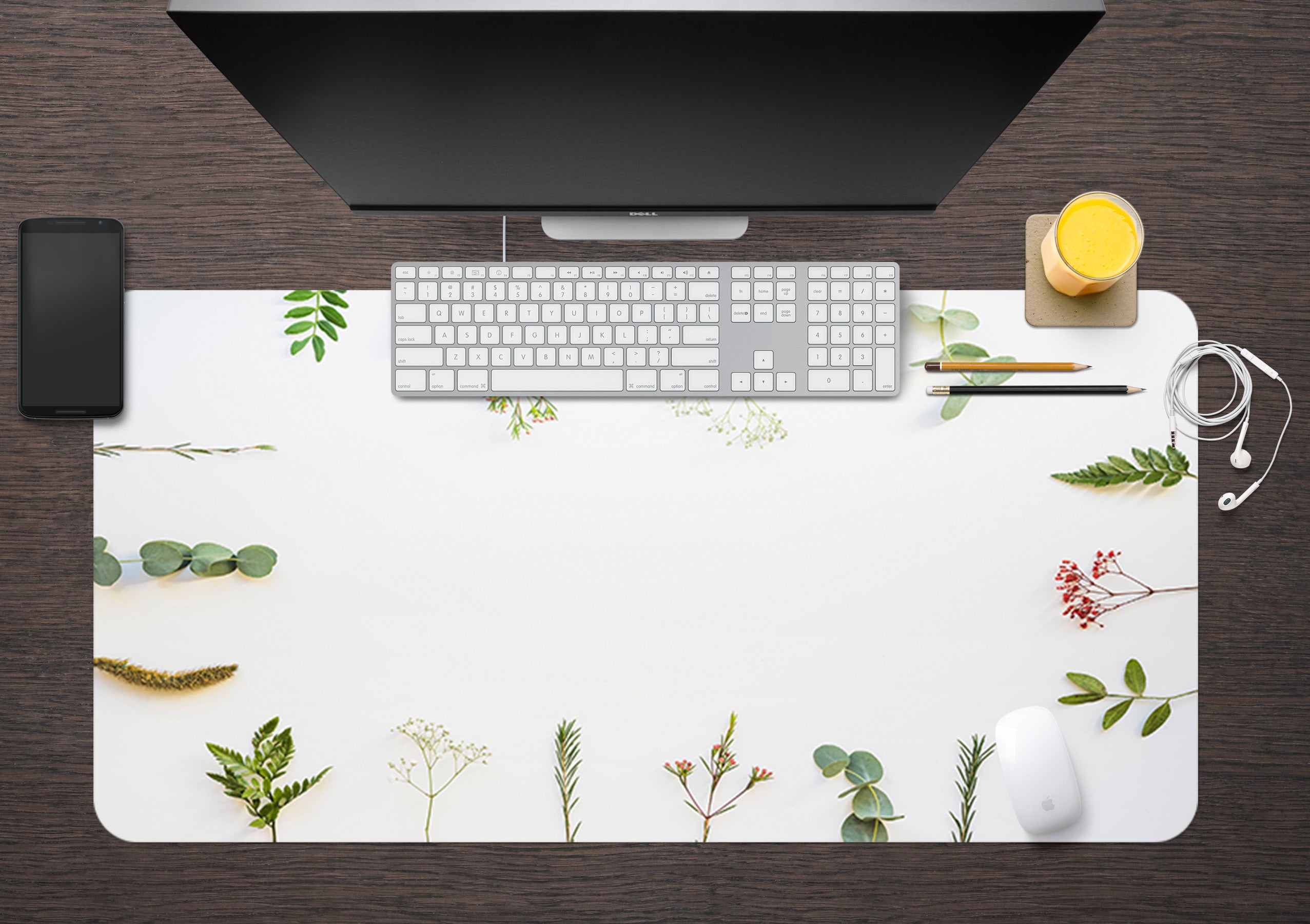 3D Leaves 17039 Desk Mat