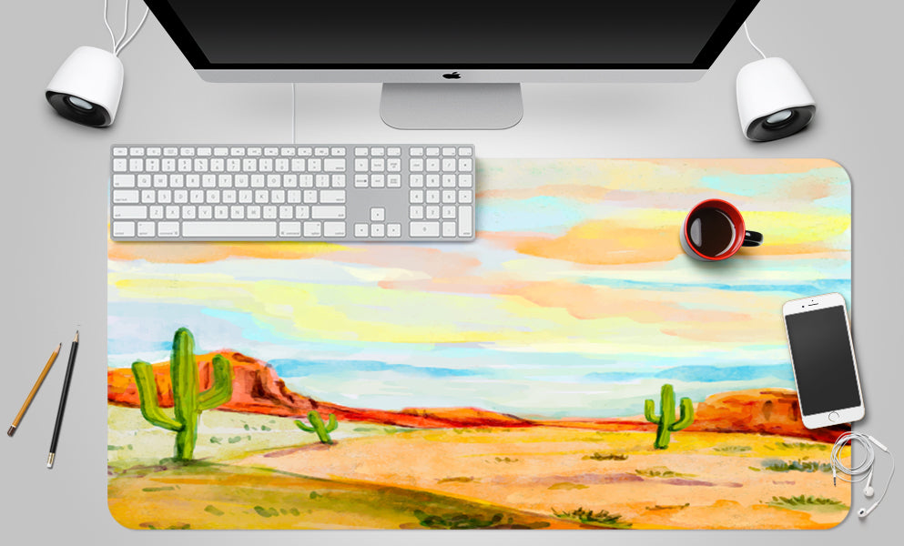 3D Desert Cactus 17084 Desk Mat