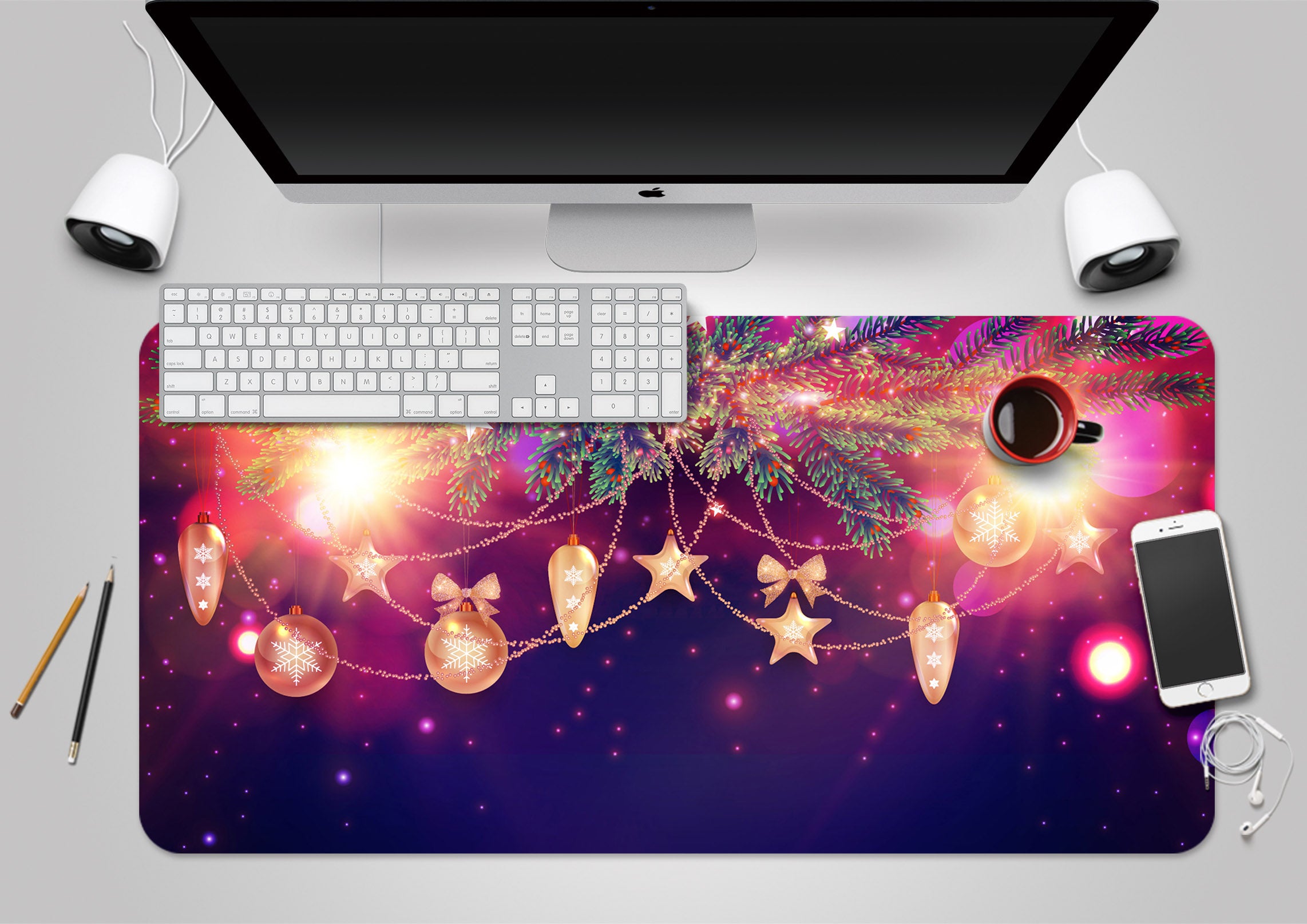 3D String Lights 51201 Christmas Desk Mat Xmas