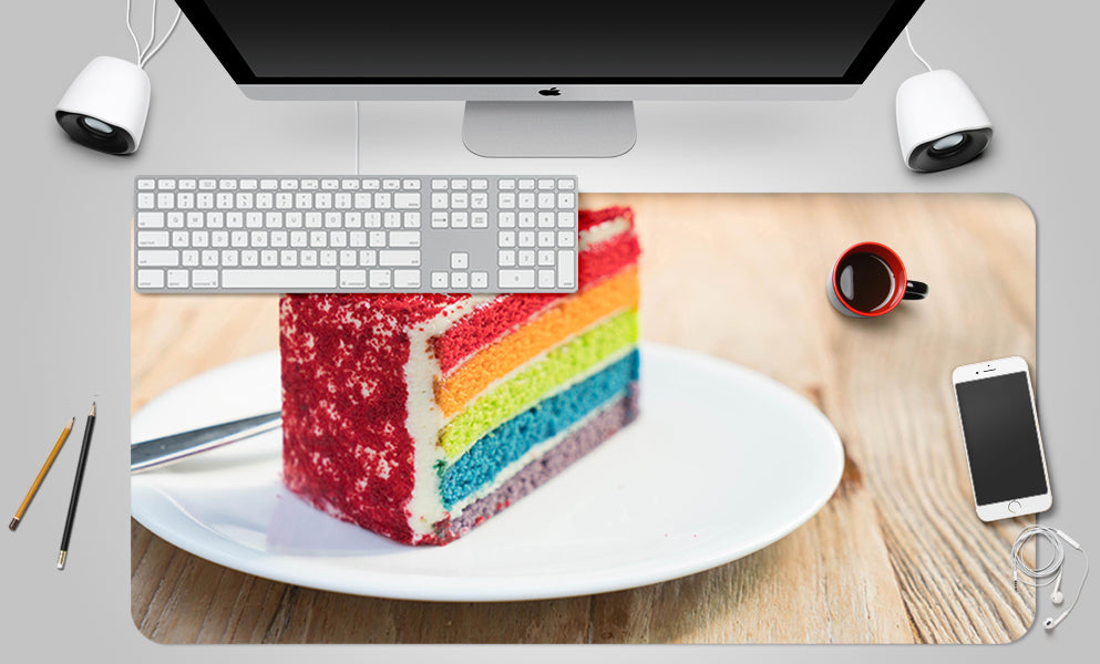 3D Rainbow Cake 17030 Desk Mat
