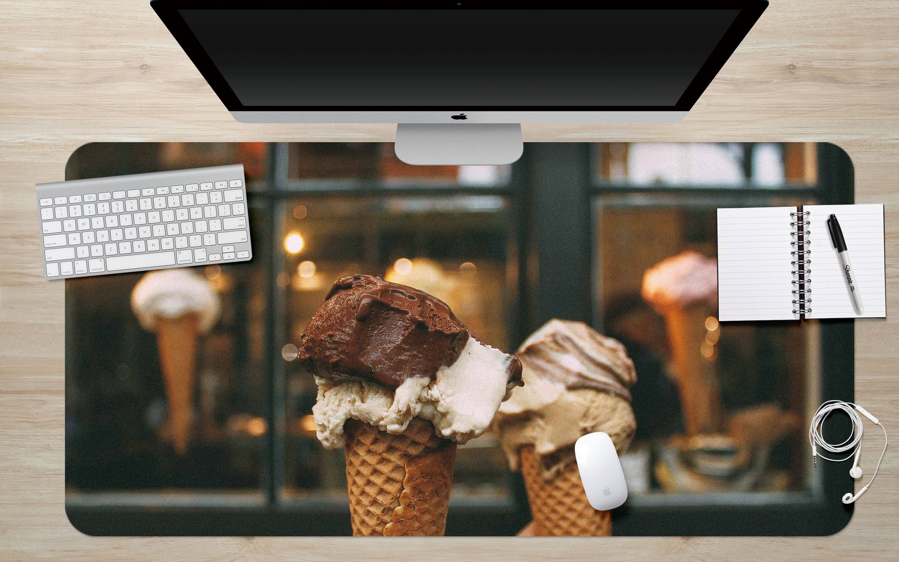 3D Ice Cream Window 160 Desk Mat Mat AJ Creativity Home 