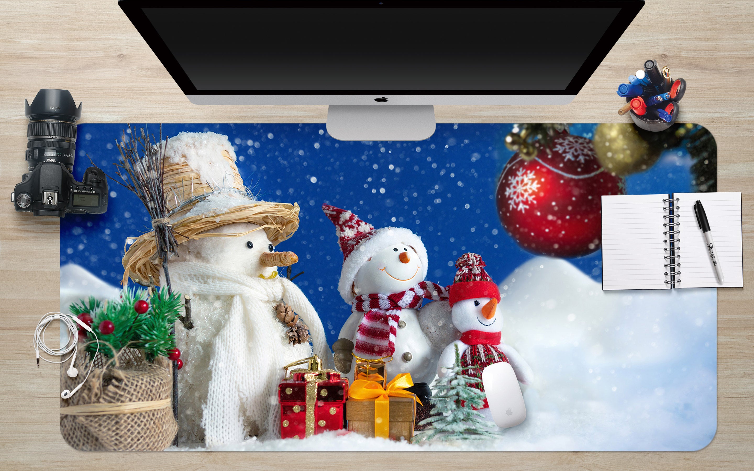 3D Snowman Doll 51254 Christmas Desk Mat Xmas