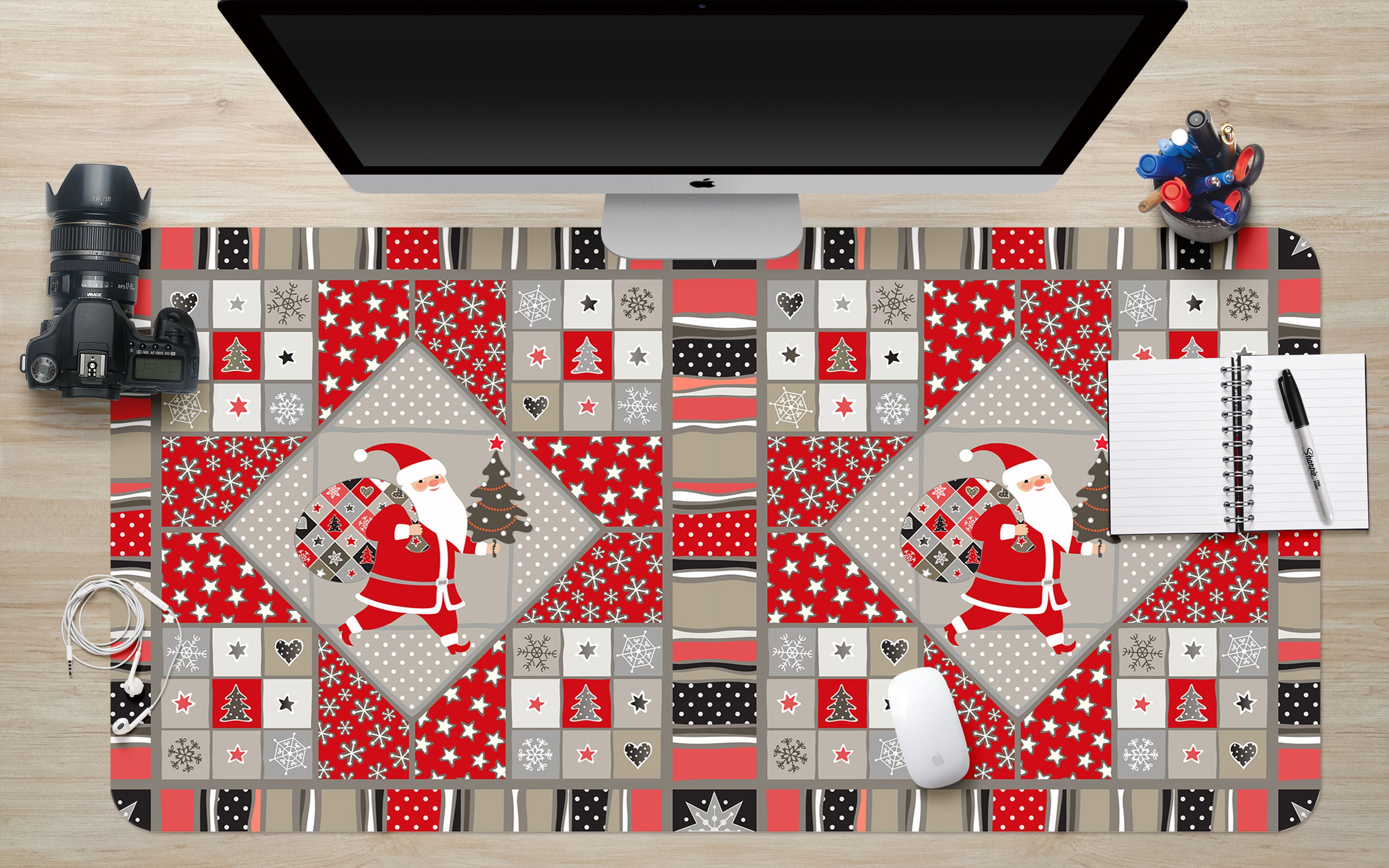 3D Santa Claus Pattern 51248 Christmas Desk Mat Xmas