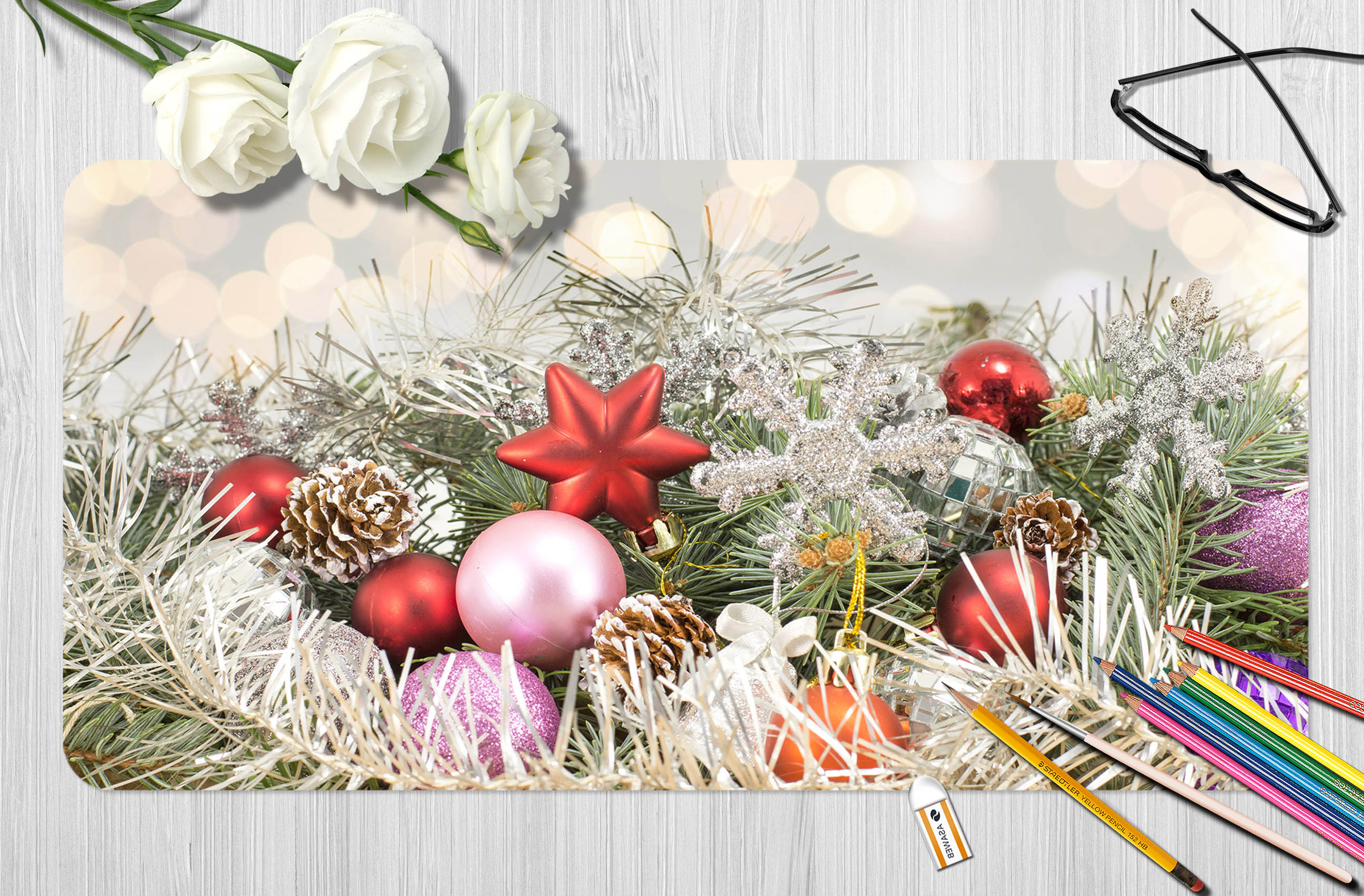 3D Tree Pendant 51187 Christmas Desk Mat Xmas