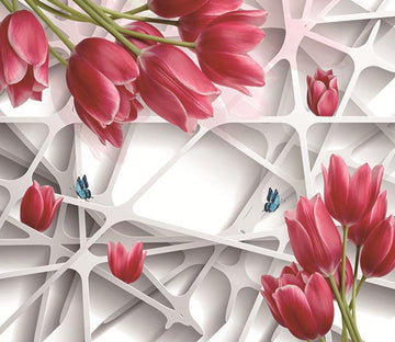 3D Red Tulip Bouquet 451 Wallpaper AJ Wallpaper 2 