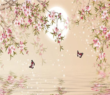 3D Bright Moon Flower 983 Wallpaper AJ Wallpaper 