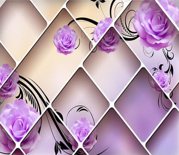 3D Classical Purple Rose Flower 98 Wallpaper AJ Wallpaper 
