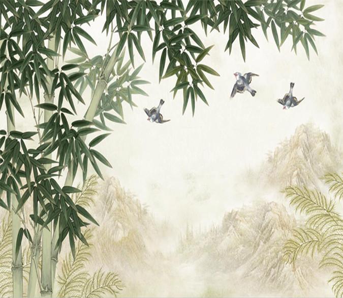 3D Bamboo Swallow 15 Wallpaper AJ Wallpaper 