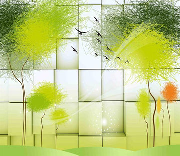 3D Painted Green Tree 98 Wallpaper AJ Wallpaper 