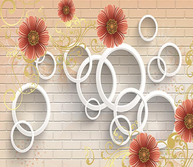 3D Chrysanthemum Pattern 364 Wallpaper AJ Wallpaper 