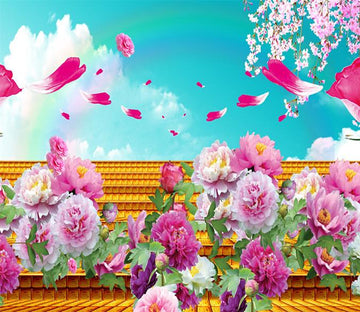 3D Pink Elegant Peony 877 Wallpaper AJ Wallpaper 