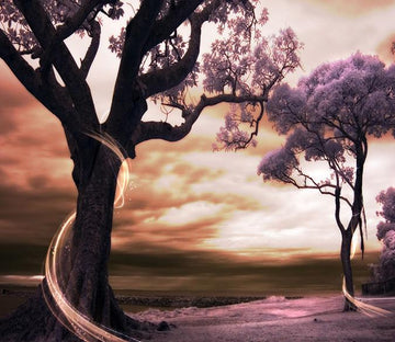 3D Purple Glow Tree 232 Wallpaper AJ Wallpaper 2 