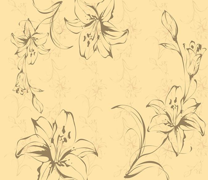 3D Lily Flower Pattern 232 Wallpaper AJ Wallpaper 