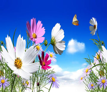 3D Flower And Butterfly 9 Wallpaper AJ Wallpaper 