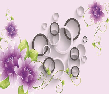 3D Purple White Lily 564 Wallpaper AJ Wallpaper 2 