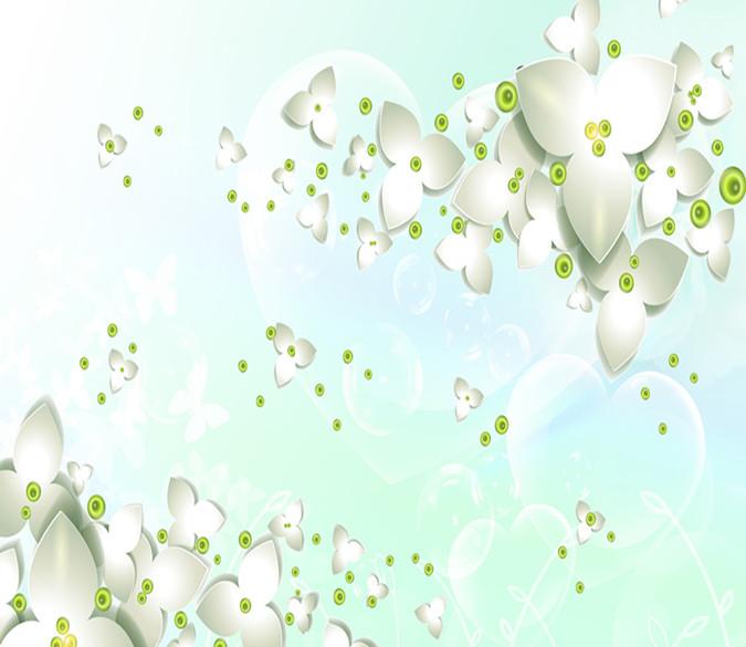 3D White Clover 242 Wallpaper AJ Wallpaper 2 