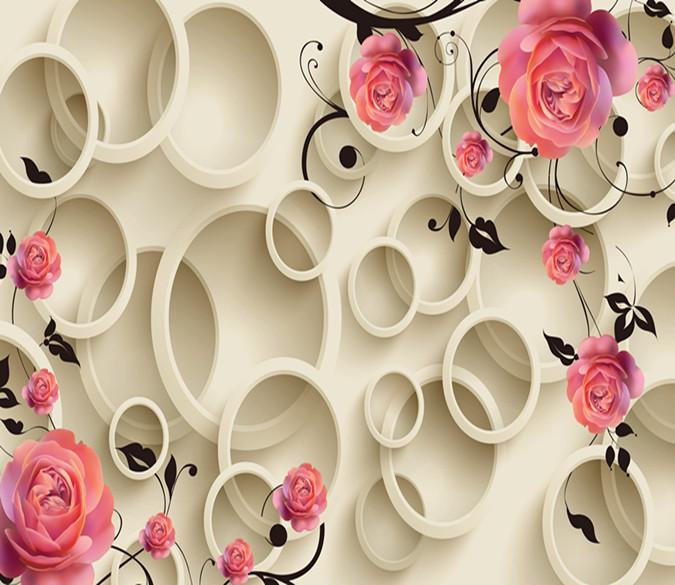 3D Red Rose Pattern 662 Wallpaper AJ Wallpaper 2 
