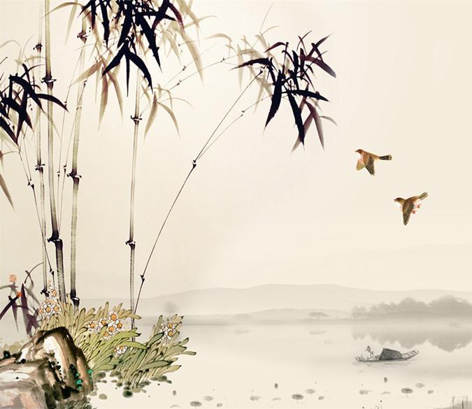 3D Bamboo River Tree 827 Wallpaper AJ Wallpaper 
