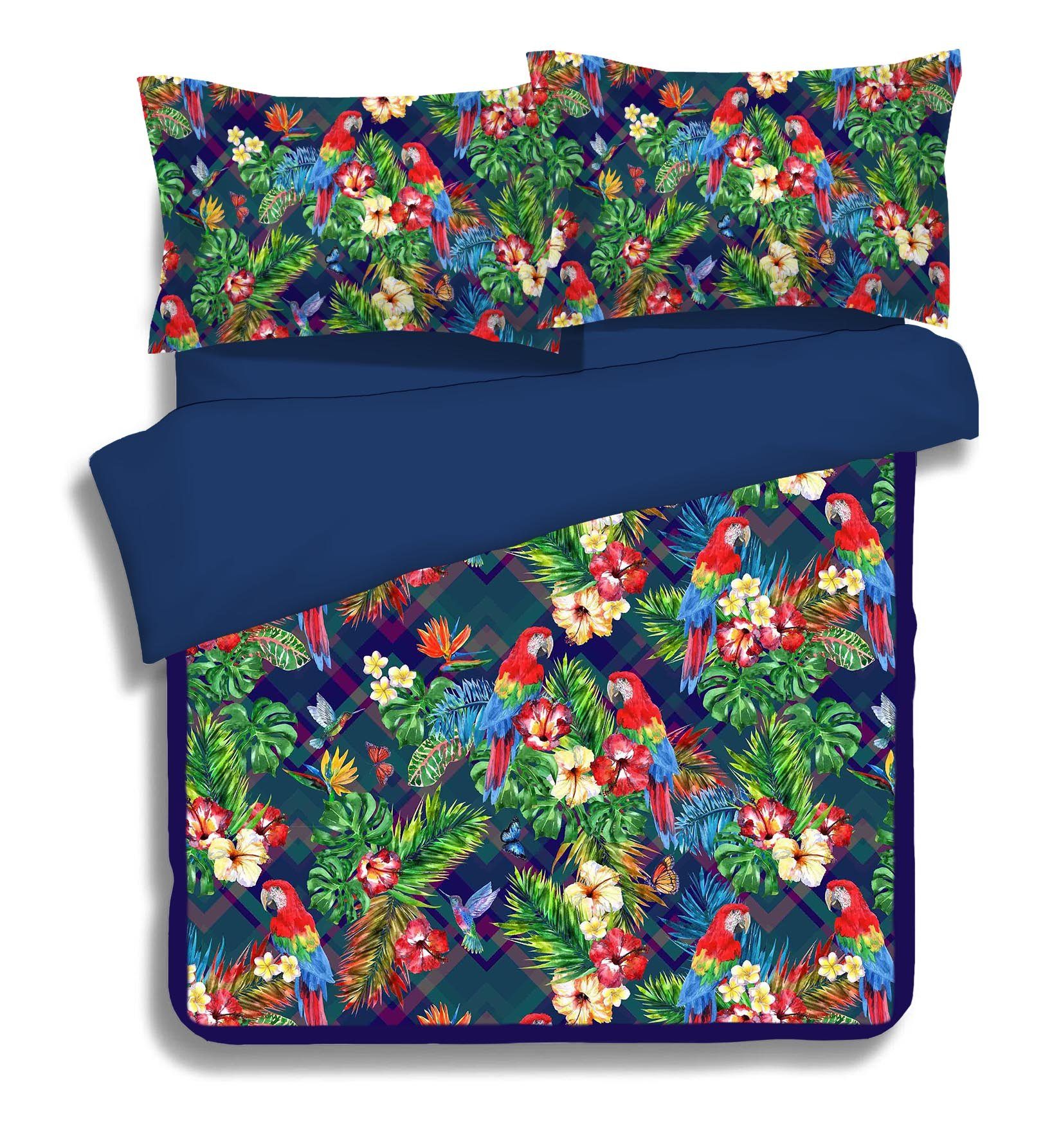 3D Pair Of Parrots 151 Bed Pillowcases Quilt Wallpaper AJ Wallpaper 